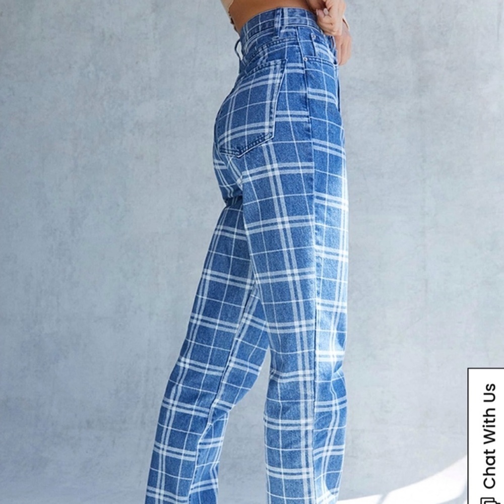 PACSUN Plaid Dad Jean, Size 26 - Picture 3 of 8